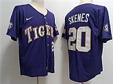 Men's LSU Tigers #20 Paul Skenes Purple Stitched Baseball Jersey Dzhi,baseball caps,new era cap wholesale,wholesale hats